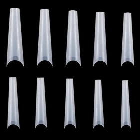 500Pcs False Nail Tips C Curve Half Cover French Nails Extra Long Fake (Option: 500pcs)