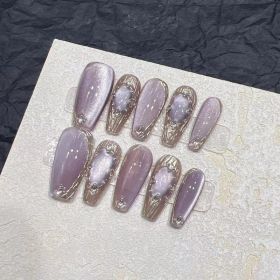 Handmade Wear Armor Fake Nail Patch (Option: Long T-S)